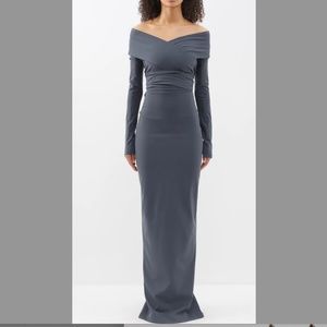 DOLCE & GABBANA Re-Edition off-the-shoulder jersey maxi dress